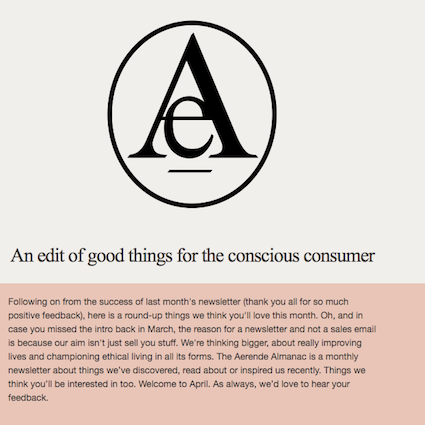 The Aerende Almanac - April