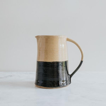 Half Black Jug, Handmade In The UK