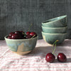 Small Teal Stoneware Bowl